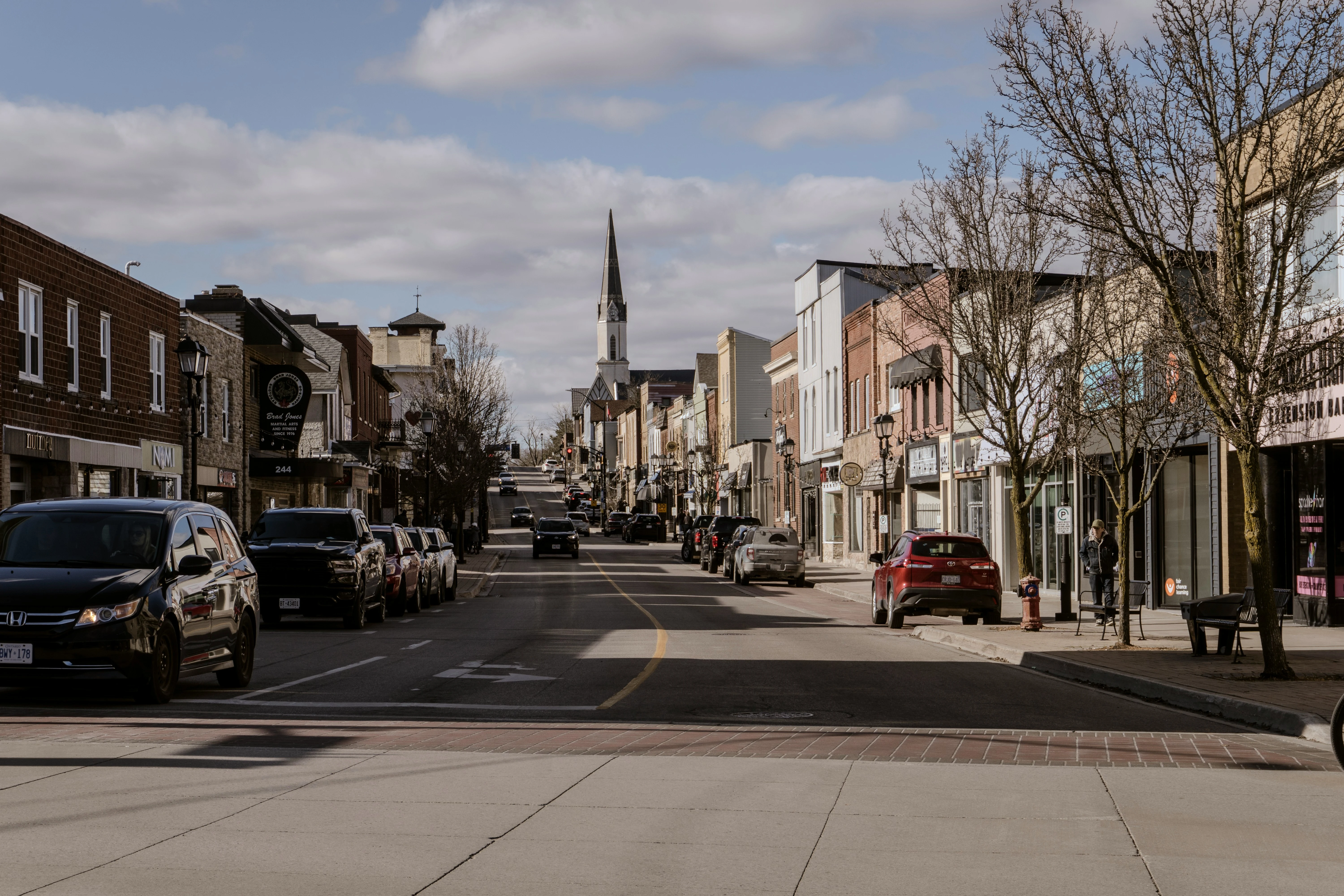A photograph of Main Street in Newmarket, Ontario